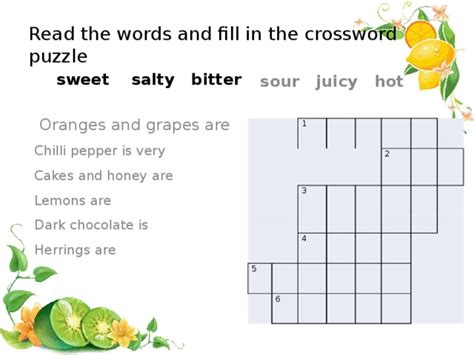  The Crossword Solver found 30 answers to "bitter, salty, sour, sweet and", 5 letters crossword clue. The Crossword Solver finds answers to classic crosswords and cryptic crossword puzzles. Enter the length or pattern for better results. Click the answer to find similar crossword clues . Enter a Crossword Clue. Sort by Length. 